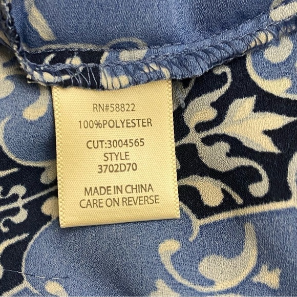 NEW Max Studio Blue Dolman Sleeve Tie-Front Blouse - Picture 6 of 6